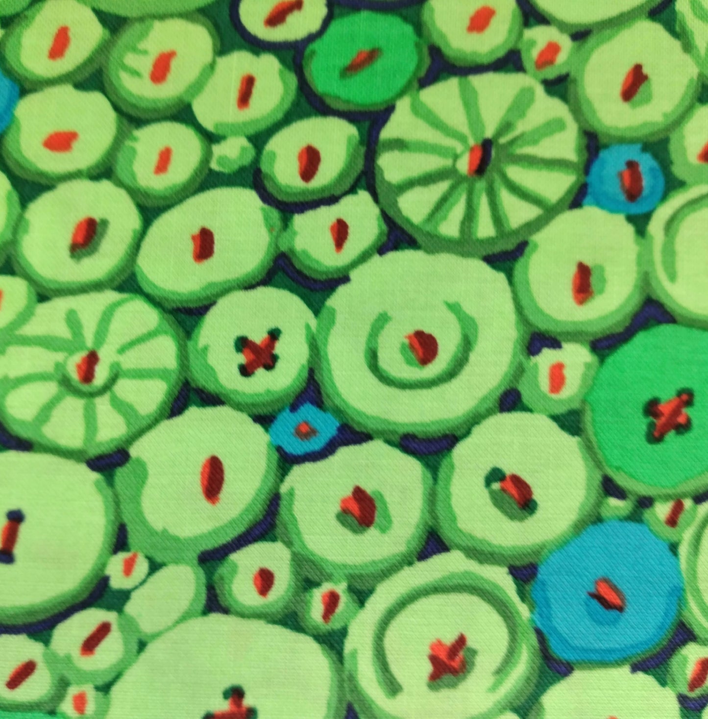 "Kaffe Fassett Collective - Button Mosaic" For Free Spirit COLOUR: Green