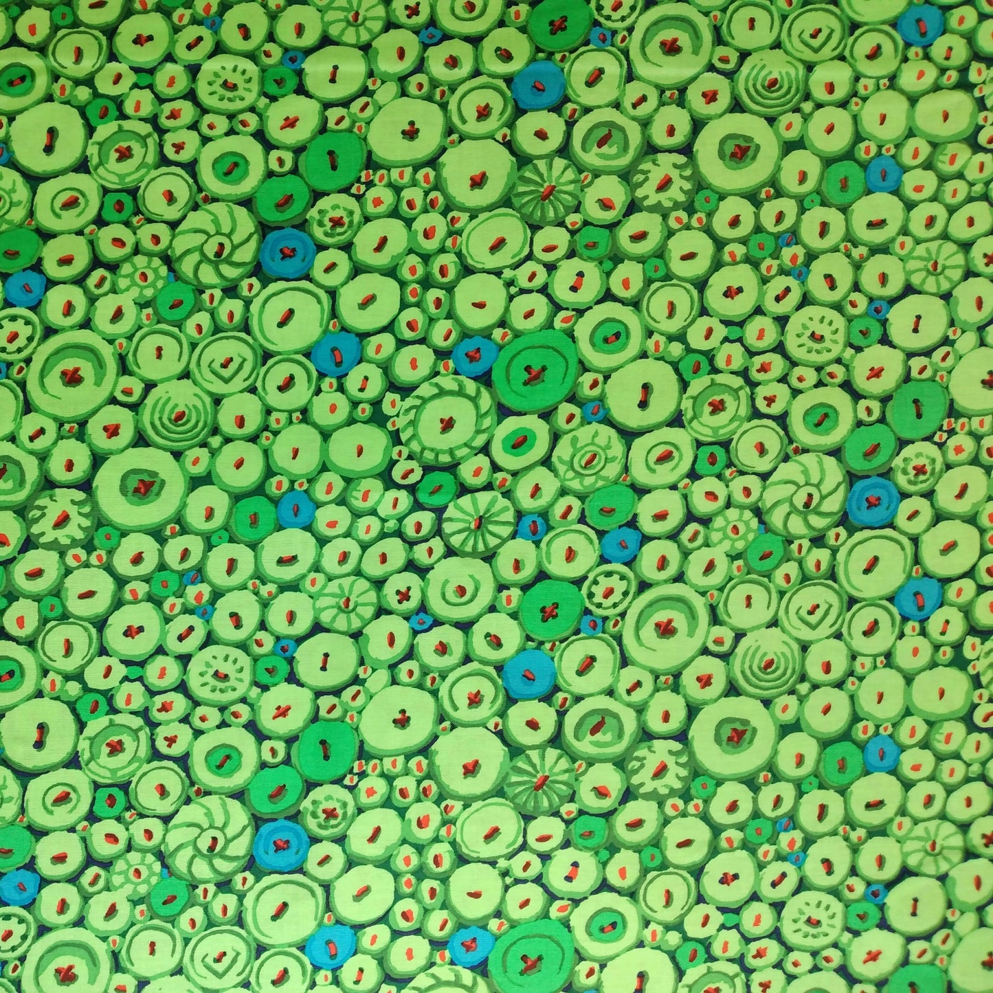 "Kaffe Fassett Collective - Button Mosaic" For Free Spirit COLOUR: Green