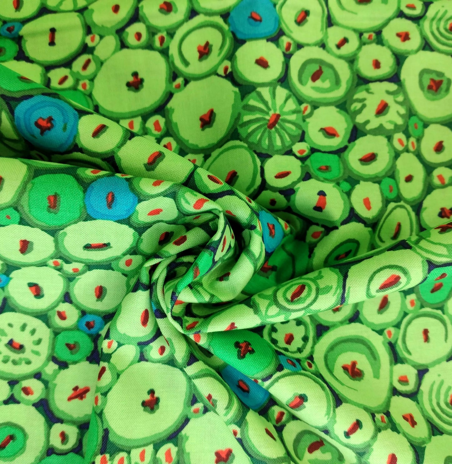 "Kaffe Fassett Collective - Button Mosaic" For Free Spirit COLOUR: Green