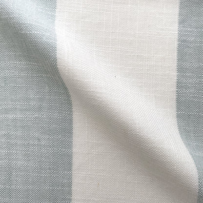 Linen side stripe drapery fabric for romans or luxury interior design fabric