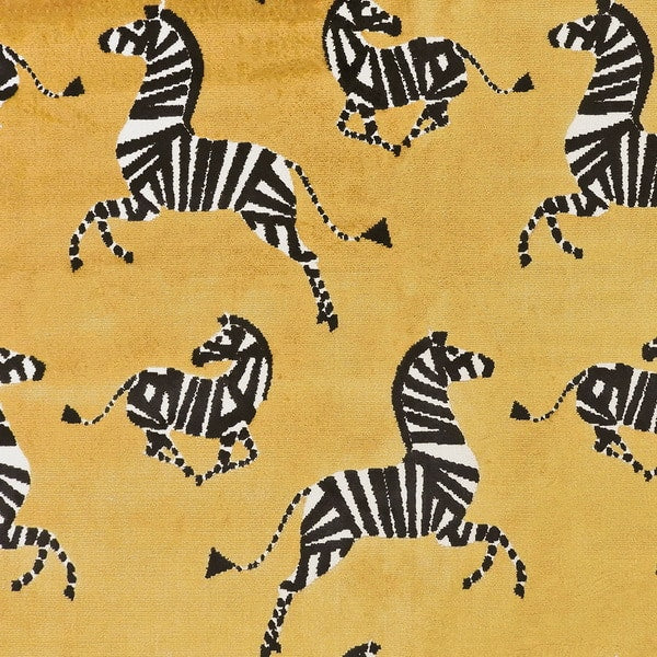 Dancing zebra luxury velvet for upholstery, pillows and drapery. Quick Ship fabric online in an instant