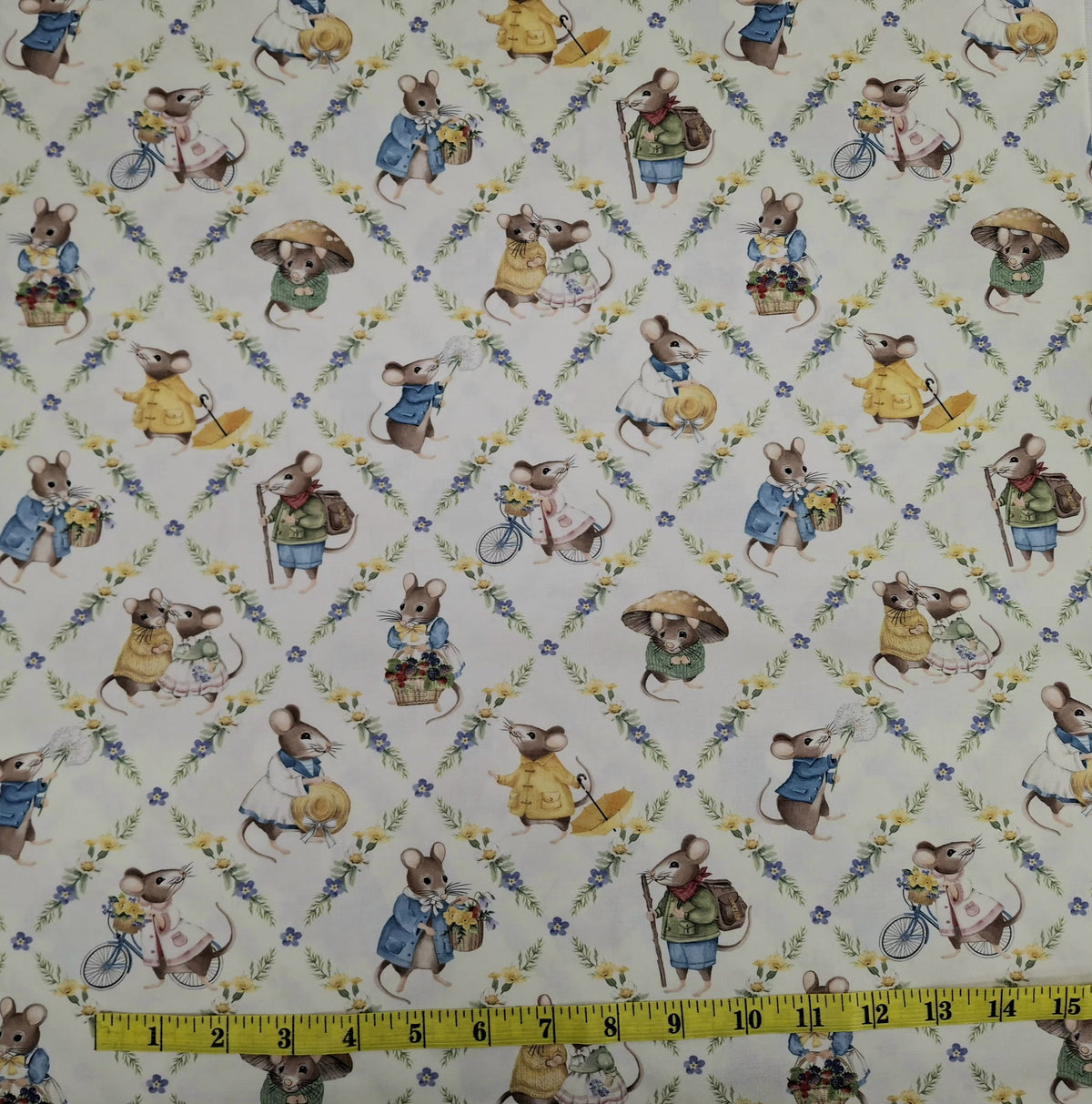 Country Mouse 5 Fabric Bundle - 5 Half Yard Pieces of Quilter’s Cotton
