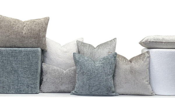 Akita Pillow in Light Grey