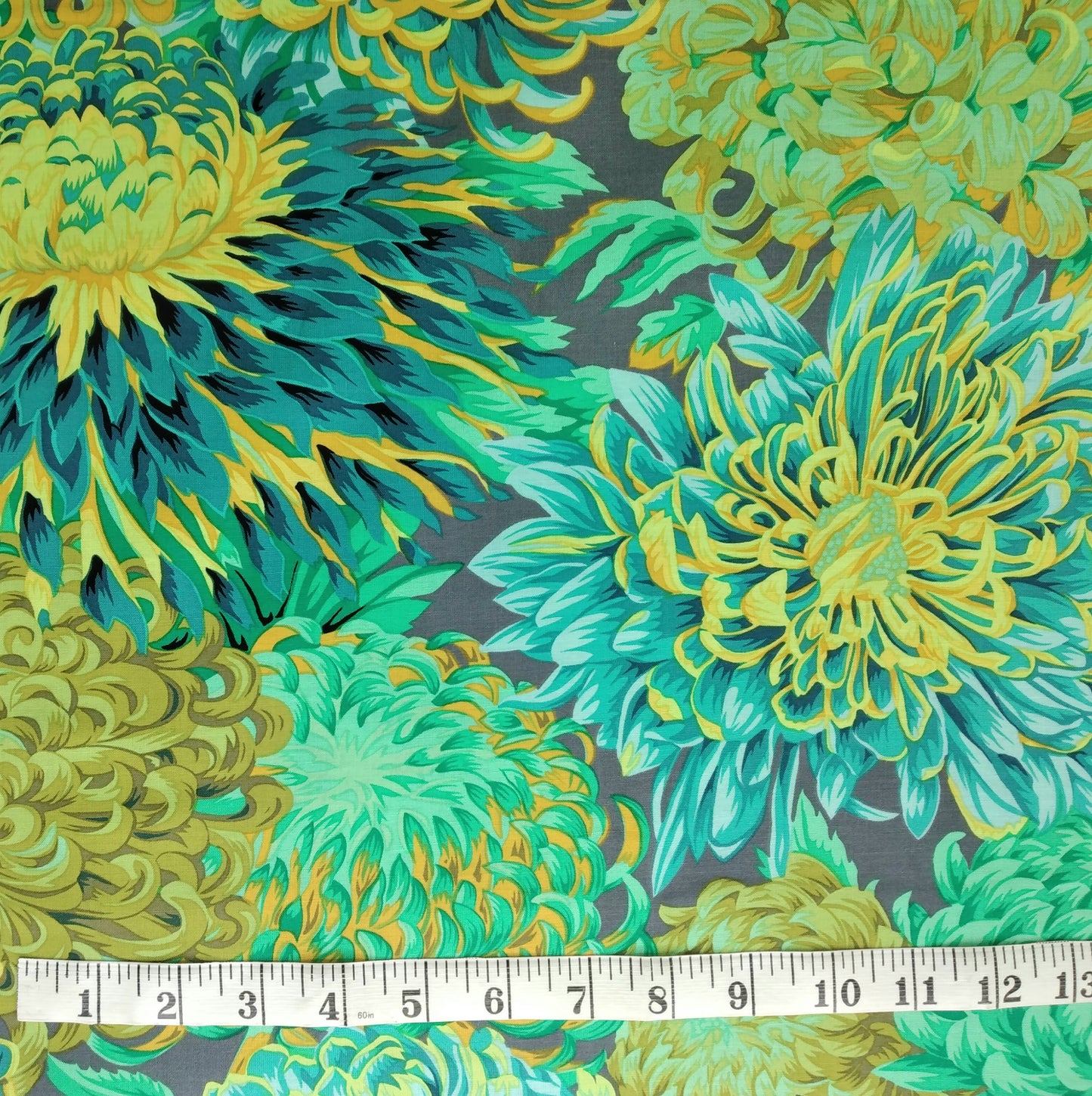 "Kaffe Fassett Collective - Japanese Chrysanthemum" For Free Spirit COLOUR: Forest