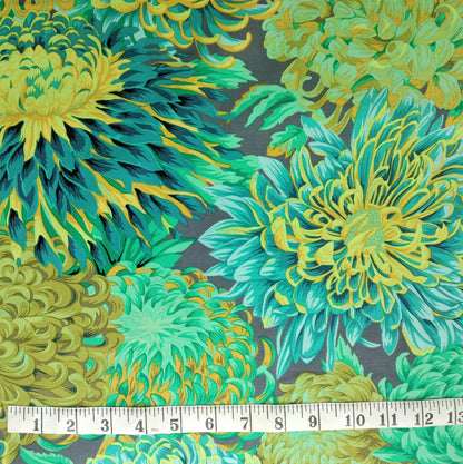 "Kaffe Fassett Collective - Japanese Chrysanthemum" For Free Spirit COLOUR: Forest