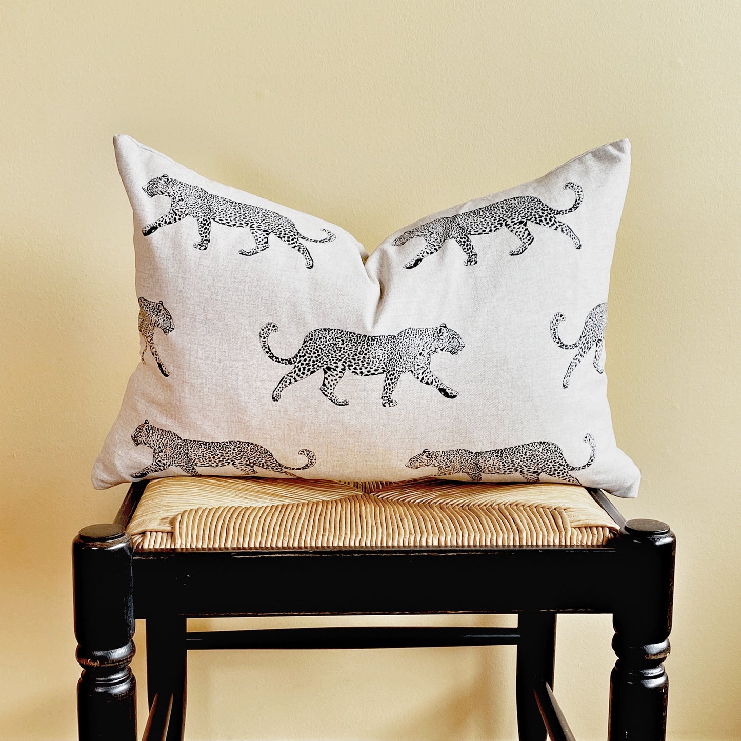 Panthera Pillow in Creme