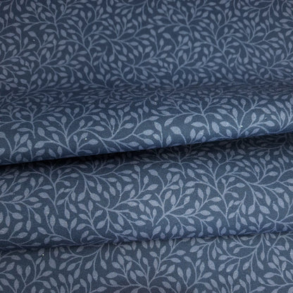 Pomegranate Leaf Blender Blue 100% Cotton for Northcott 1/2yd Cuts