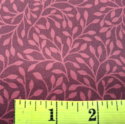 Pomegranate Leaf Blender Red 100% Cotton for Northcott 1/2yd Cuts
