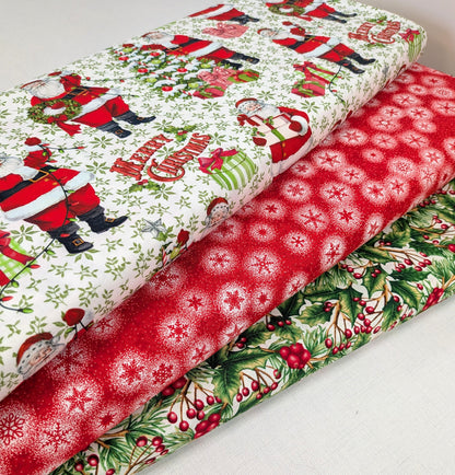 Vintage Christmas 100% Cotton for Northcott 1/2yd Cuts