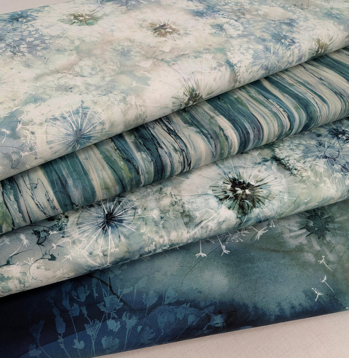 Whisper Light Teal Multi 100% Cotton for Northcott 1/2yd Cuts