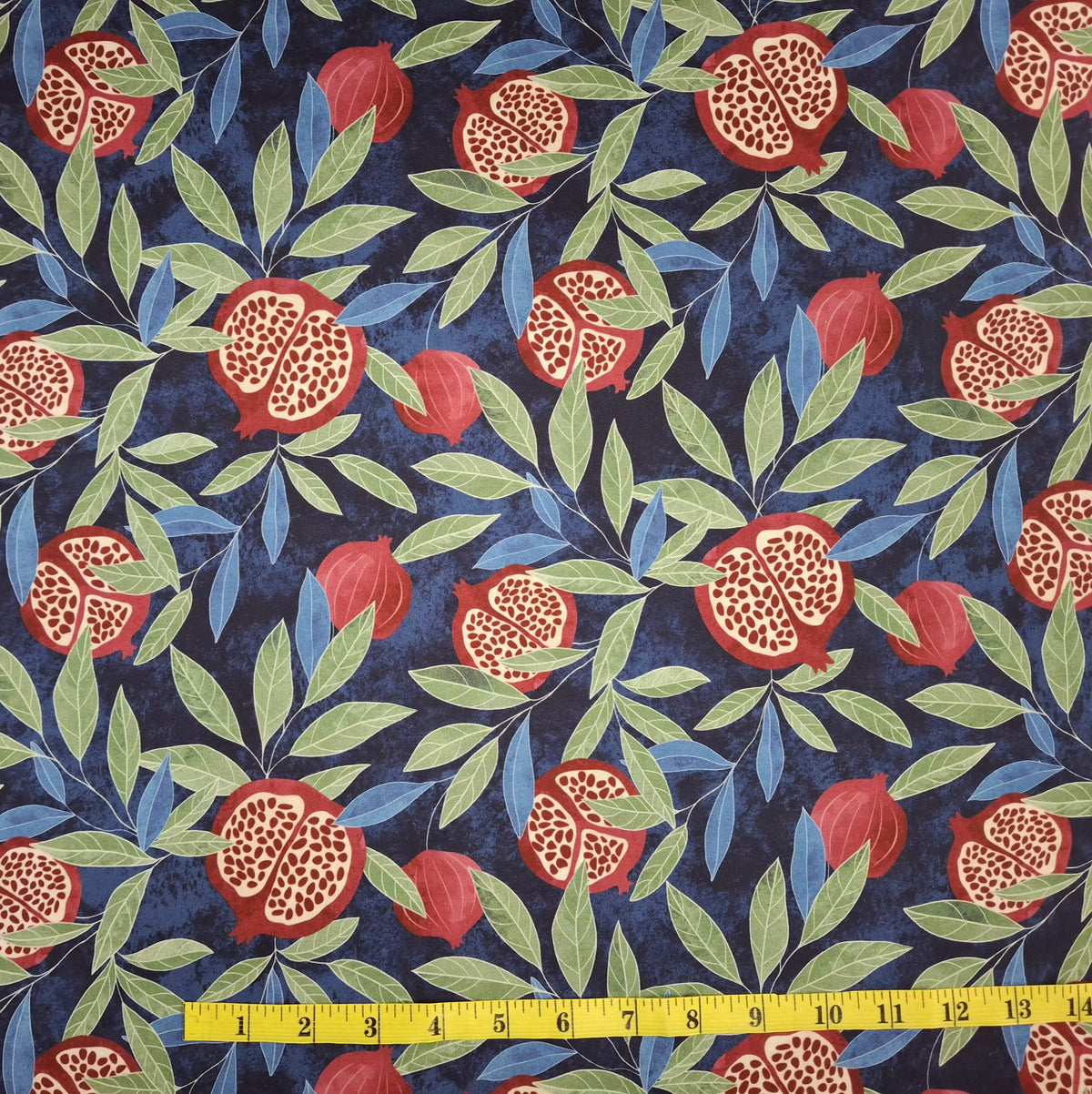 Pomegranate Navy Multi 100% Cotton for Northcott 1/2yd Cuts