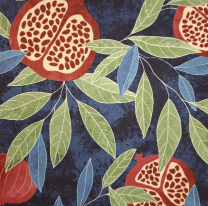 Pomegranate Navy Multi 100% Cotton for Northcott 1/2yd Cuts