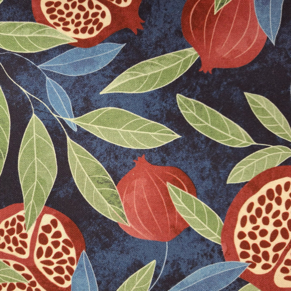 Pomegranate Navy Multi 100% Cotton for Northcott 1/2yd Cuts