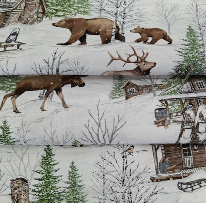 Winter Woodland 5 Pieces 1/2yd Cuts Coordinating Fabrics by Northcott Fabrics