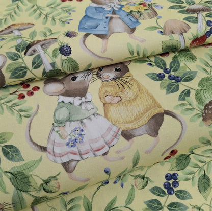 Country Mouse 5 Fabric Bundle - 5 Half Yard Pieces of Quilter’s Cotton
