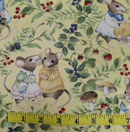 Country Mouse 5 Fabric Bundle - 5 Half Yard Pieces of Quilter’s Cotton