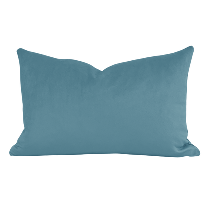 velvet indoor toss pillow in solid colour blue