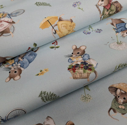 Country Mouse 5 Fabric Bundle - 5 Half Yard Pieces of Quilter’s Cotton