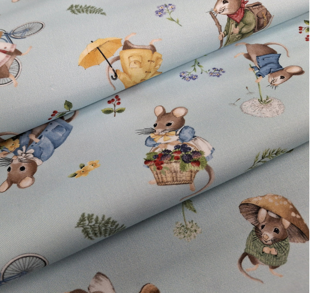Country Mouse 5 Fabric Bundle - 5 Half Yard Pieces of Quilter’s Cotton