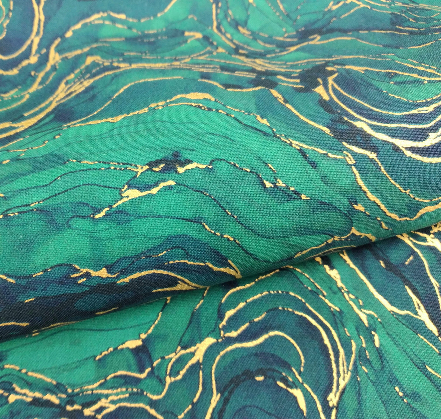 Midas Touch - Wave Texture from Northcott Fabrics Colour: DM26835-68&nbsp; Teal 1/2yd (18")