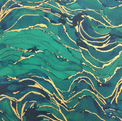 Midas Touch - Wave Texture from Northcott Fabrics Colour: DM26835-68&nbsp; Teal 1/2yd (18")