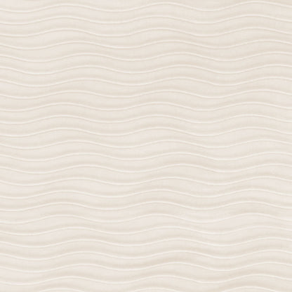 mini pleated velvet wave pattern upholstery fabric in soft ecru white