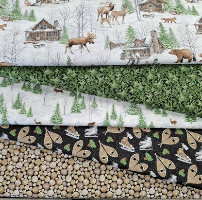 Winter Woodland 5 Pieces 1/2yd Cuts Coordinating Fabrics by Northcott Fabrics