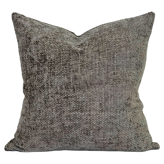 dark taupe chenille toss pillow