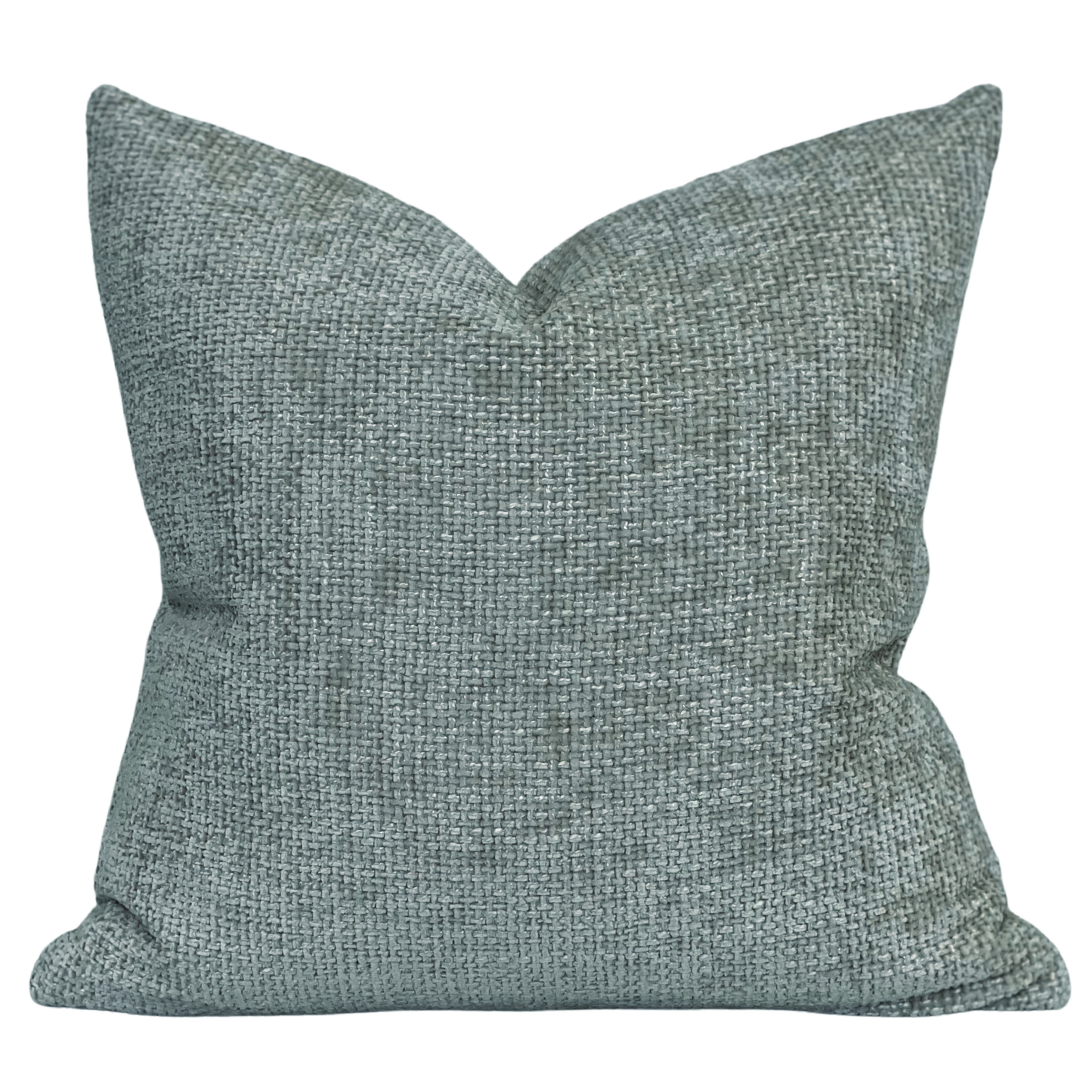 green blue chenille toss pillow