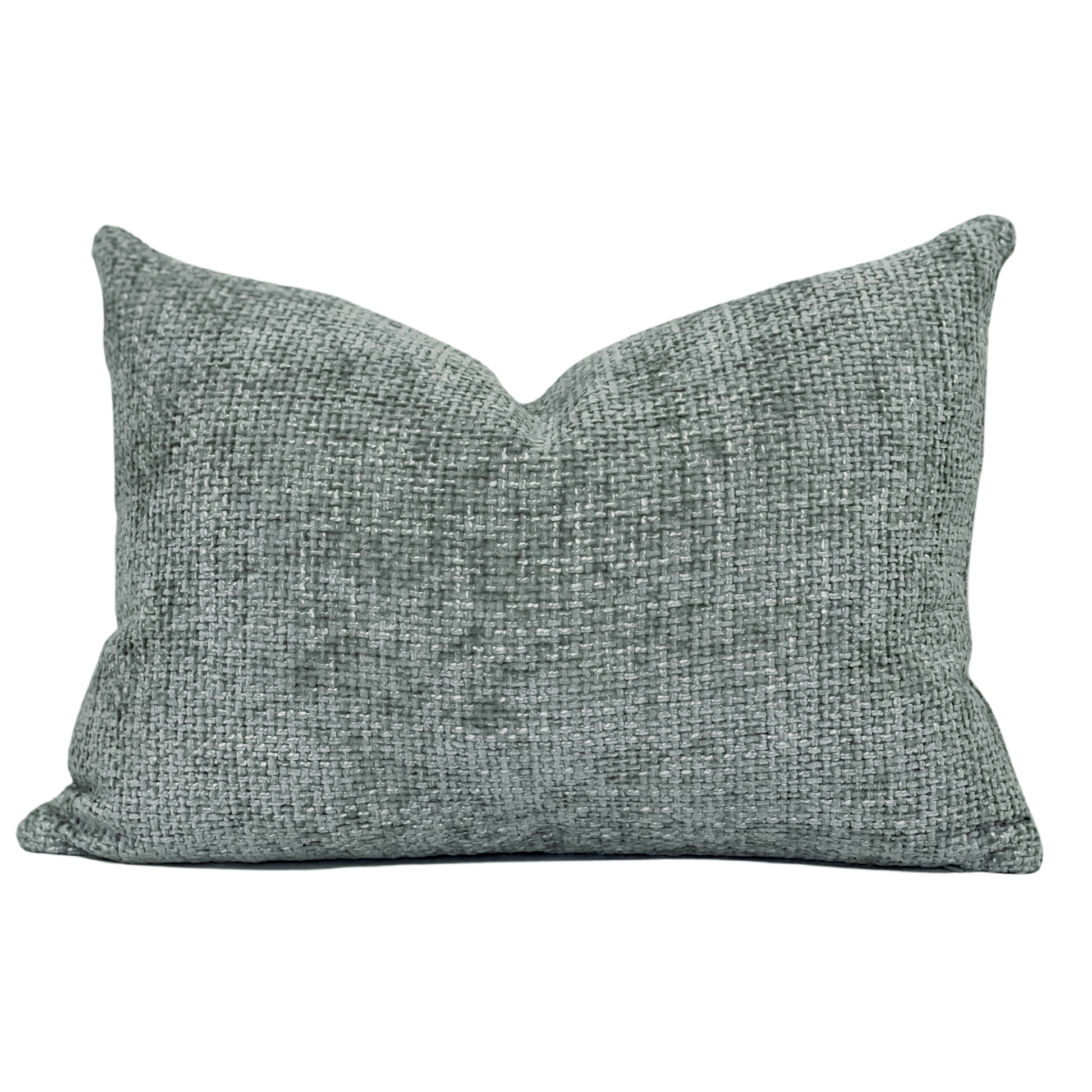 green blue chenille toss pillow