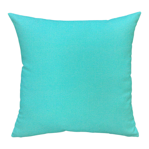 sunbrella pillow in turquois blue