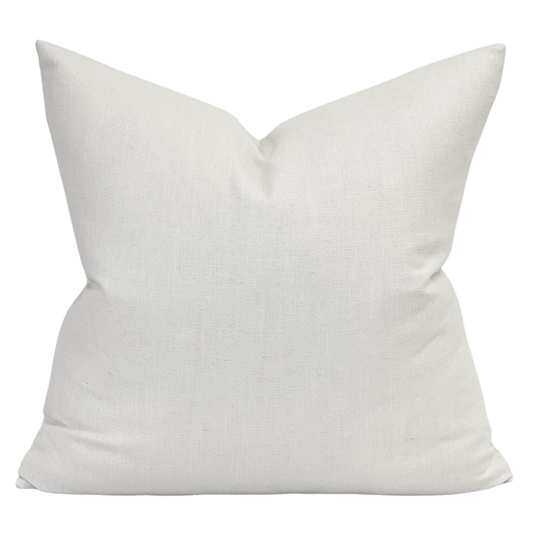 cream linen throw pillow