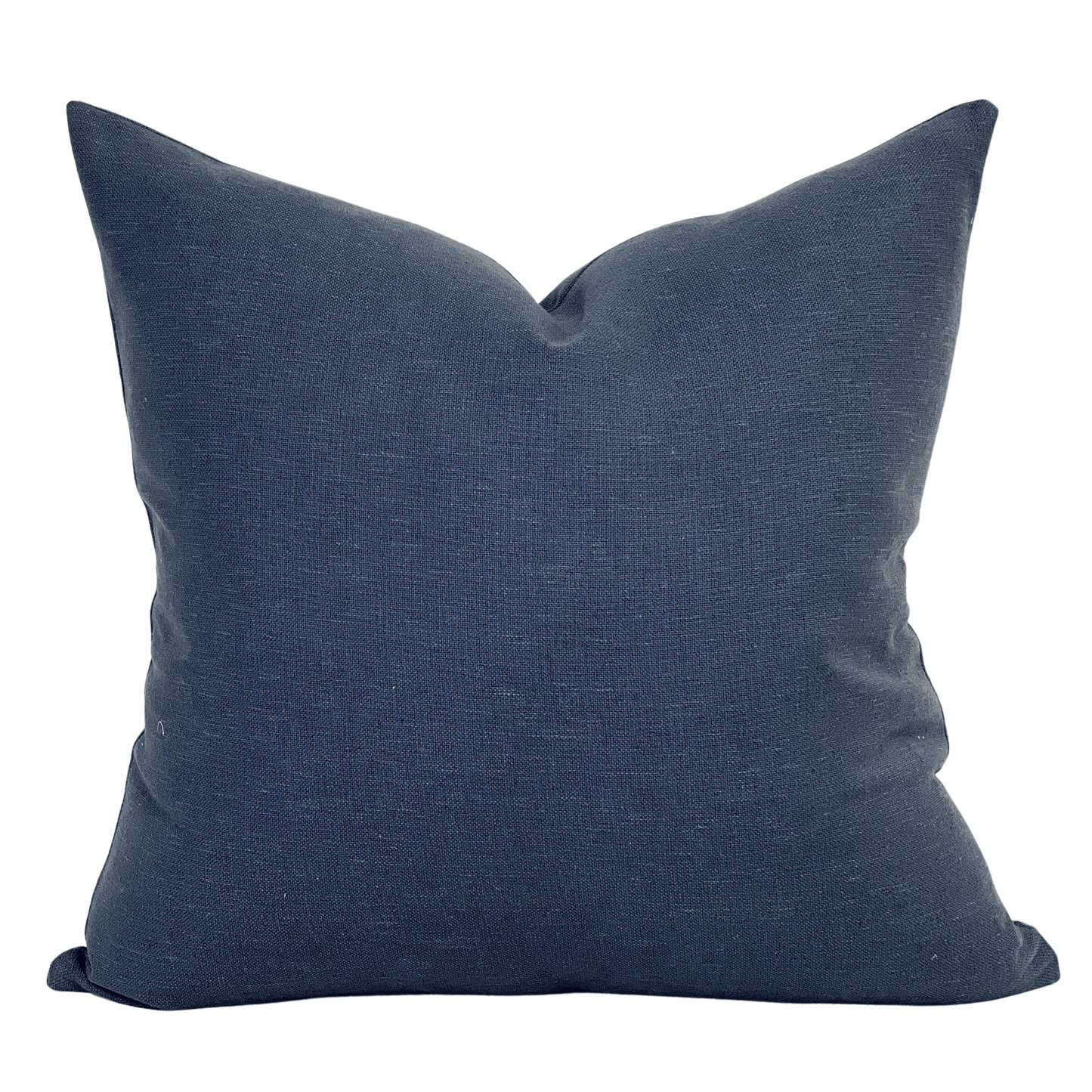 blue linen navy pillow