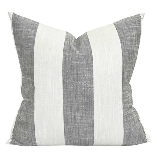 linen stripe designer throw pillow