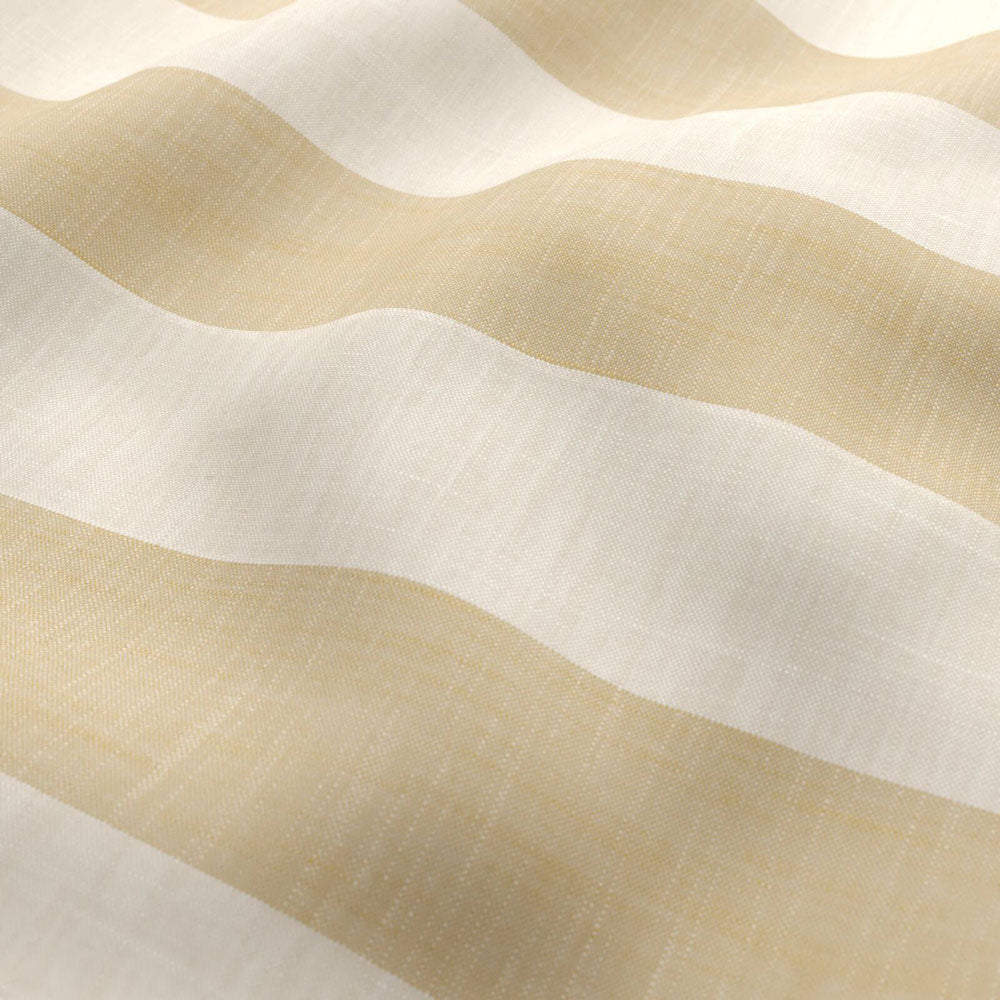 Linen blend interior designer fabric in a wide stripe