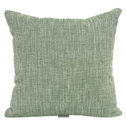 Green high performance upholstery fabric for patio and indoor pillows