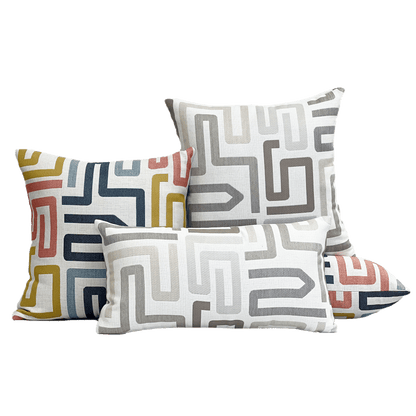 Sunbrella® Labyrinth Pillow in Cloud