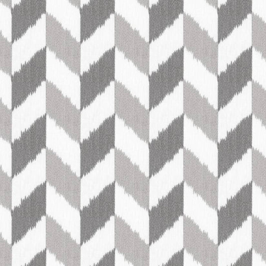 geometric embroidered grey stripe