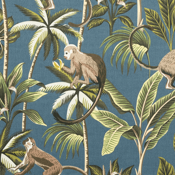 tropical jungle monkey animal print
