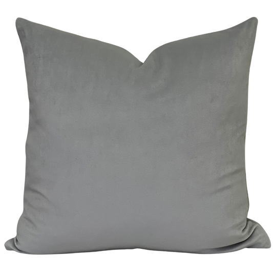 velvet indoor toss pillow in solid colour grey