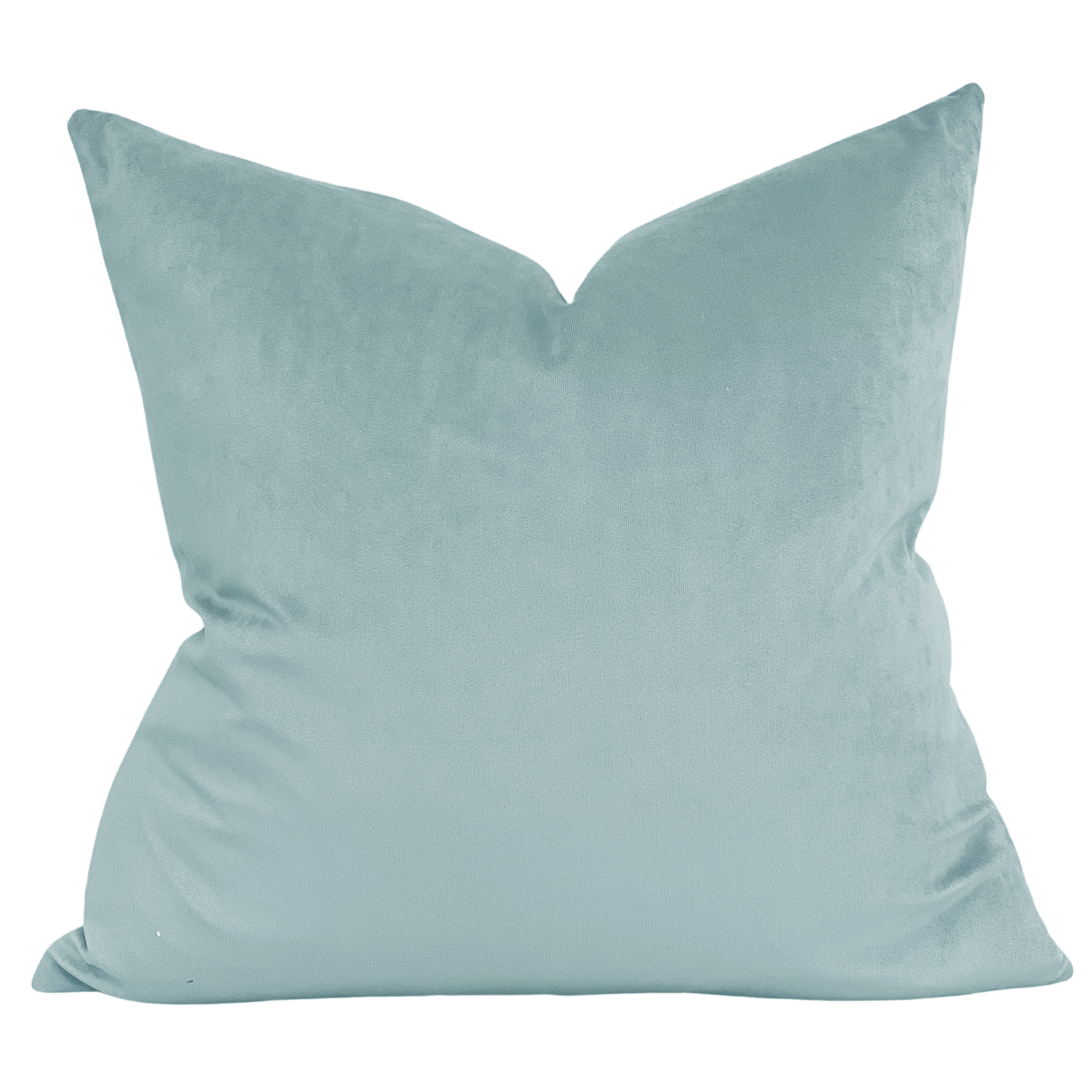 velvet indoor toss pillow in solid colour blue