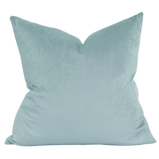 velvet indoor toss pillow in solid colour blue