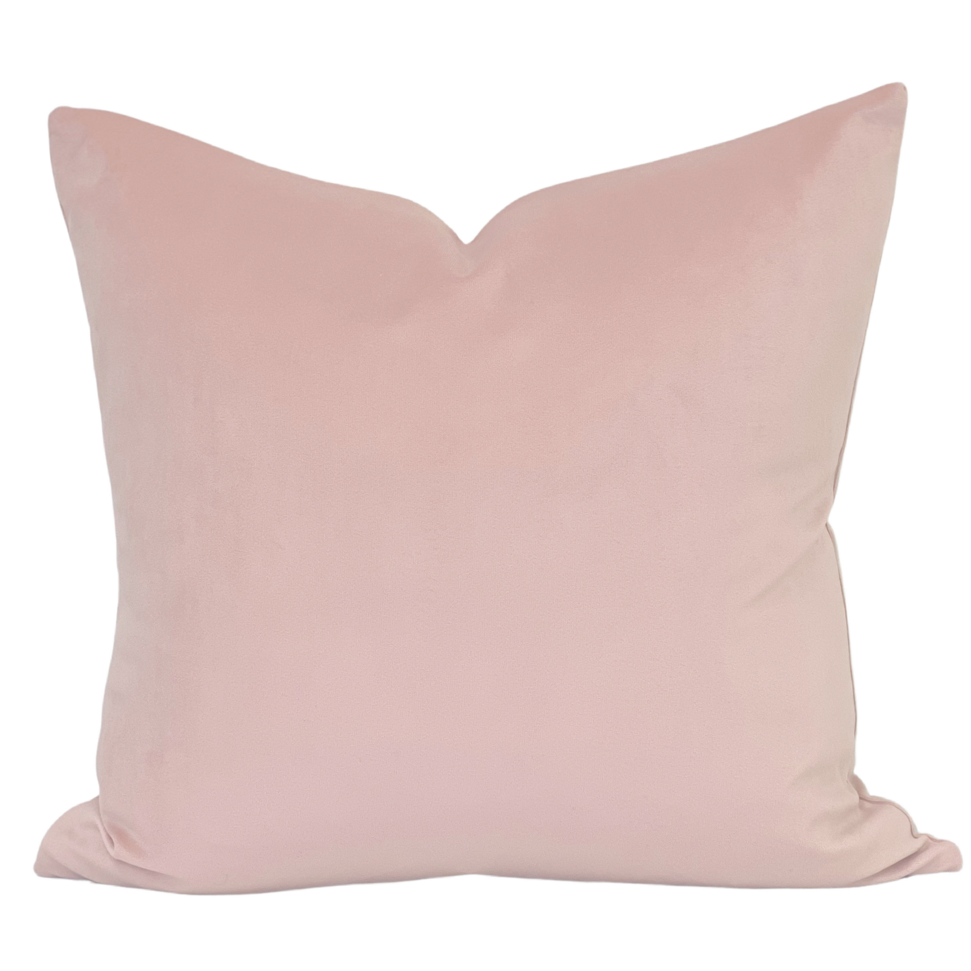 velvet indoor toss pillow in solid colour pink