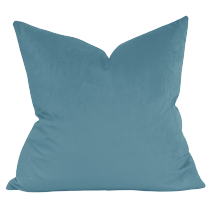 velvet indoor toss pillow in solid colour blue