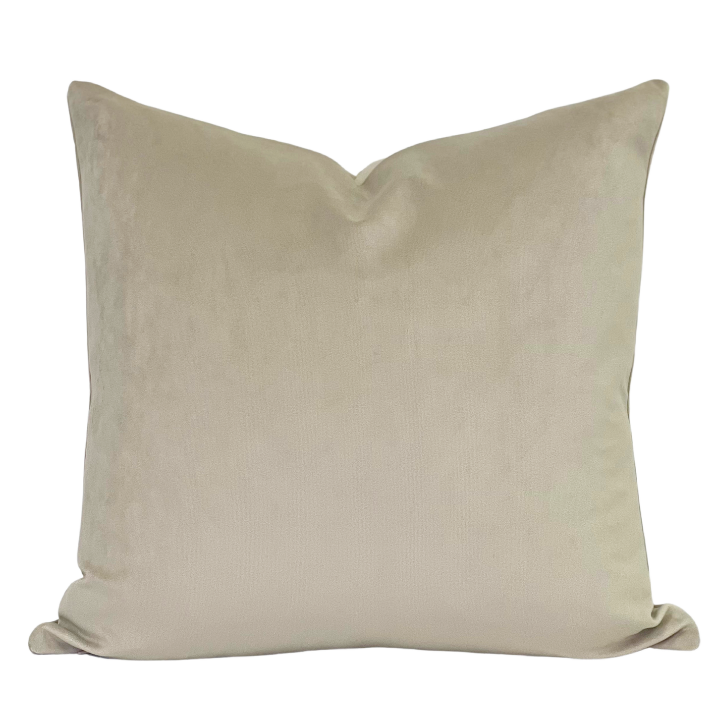 velvet indoor toss pillow in solid colour beige