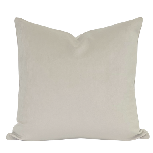 velvet indoor toss pillow in solid colour beige