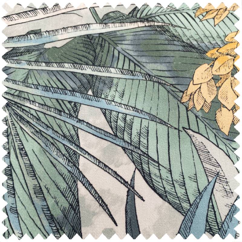 palm tree cotton drapery fabric