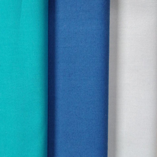 Colorworks Premium Solids by Northcott Various Colours - Blues 1/2yd Cuts