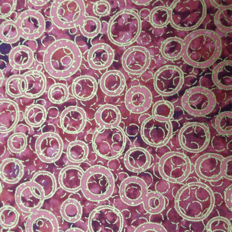 New Shimmer - Metallic Rings by Northcott 1/2yd Cuts