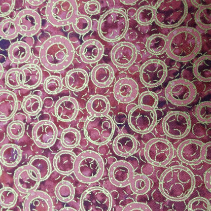 New Shimmer - Metallic Rings by Northcott 1/2yd Cuts